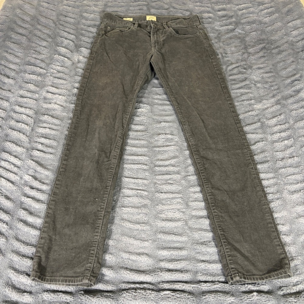 J.Crew 484 Slim Fit‎ Corduroy Pants 29x32 Charcoal Gray Every Stitch Considered